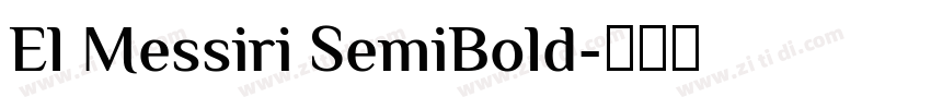 El Messiri SemiBold字体转换